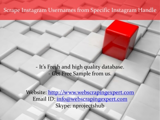 Scrape Instagram Usernames from Specific Instagram Handle