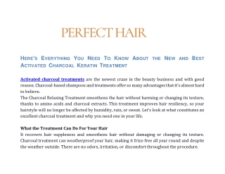 HERE'S EVERYTHING YOU NEED TO KNOW ABOUT THE NEW AND BEST ACTIVATED  CHARCOAL  KERATIN  TREATMENT