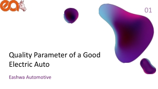 Quality Parameter of a Good Electric Auto
