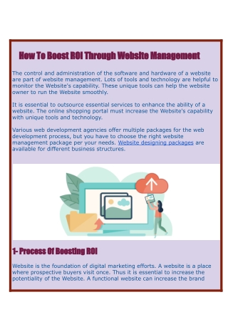 How To Boost ROI Through Website Management?