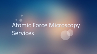 Atomic Force Microscopy Services
