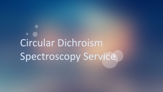 Circular Dichroism Spectroscopy Service