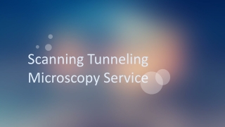 Scanning Tunneling Microscopy Service