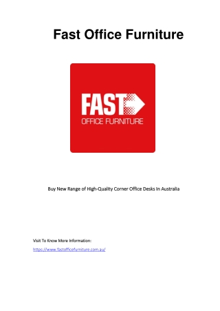 Buy Corner Office Desks in Australia | Fast Office Furniture