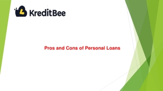 Pros and Cons of Personal Loans