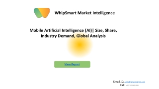 Mobile Artificial Intelligence  Market Global Forecast 2027 by industry trends &