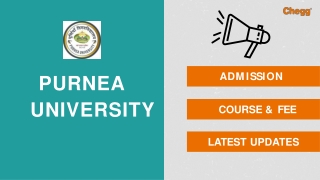 Purnea University - [PU], Purnea