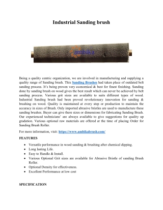 Industrial Sanding brush
