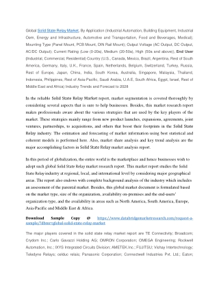 Solid State Relay Market