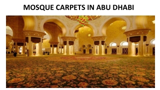 MOSQUE CARPETS IN ABU DHABI