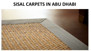SISAL CARPETS IN ABU DHABI