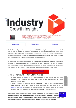 Zinc-iron Alloy Market Report | Global Forecast To 2028