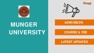 Munger University - [MU], Munger