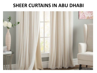 SHEER CURTAINS IN ABU DHABI