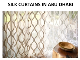 SILK CURTAINS IN ABU DHABI