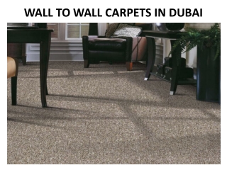 WALL TO WALL CARPETS IN DUBAI