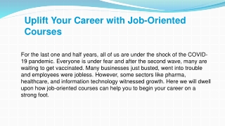 Job-Oriented Courses at Texceed to Uplift Your Career during Pandemic