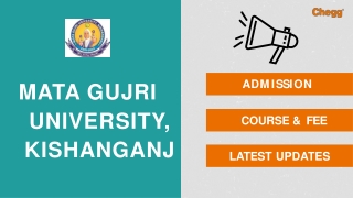 Mata Gujri University, Kishanganj
