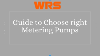 Guide to Choose right Metering Pumps