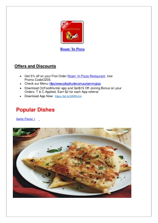 15% Off – Roam In Pizza Redland Bay Delivery, QLD