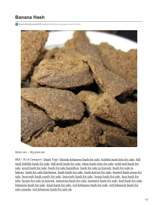 Banana Hash