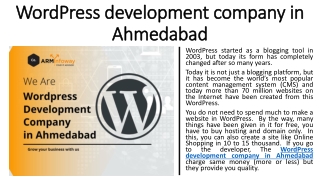WordPress development company in Ahmedabad