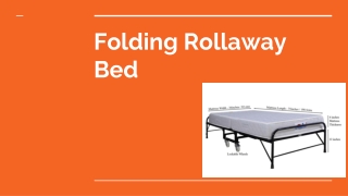 Buy Folding Rollaway Bed Online from Springtek