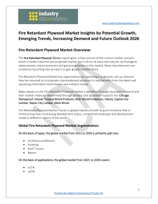 Fire Retardant Plywood Market Growth and Opportunities till 2026
