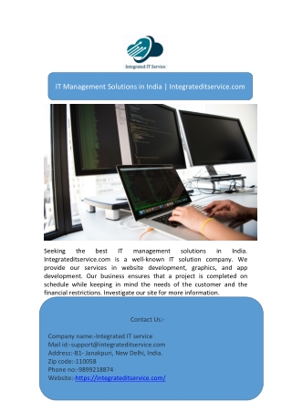 IT Management Solutions in India | Integrateditservice.com