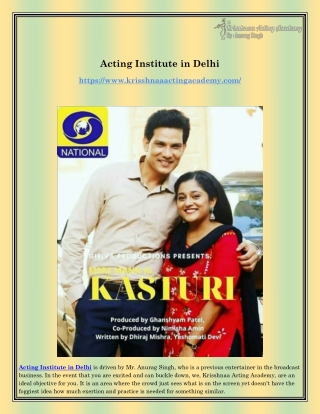 Acting Institute in Delhi