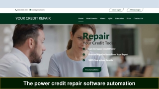 The power credit repair software automation