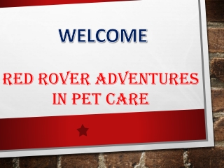 Red Rover Adventures In Pet Care