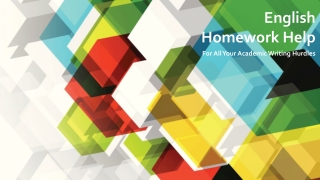 English Homework Help - For All Your Academic Writing Hurdles