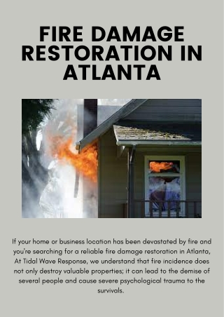 fire damage restoration in Atlanta