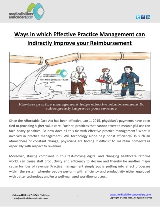 Ways in which Effective Practice Management can Indirectly Improve your Reimbursement