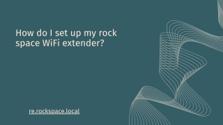 How do I set up my rock space WiFi extender