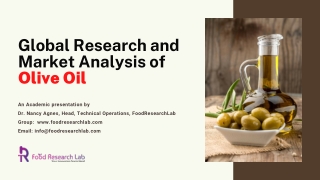 Global research and market analysis of Olive oil