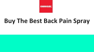 Buy the Best Back Pain Spray at Best Price