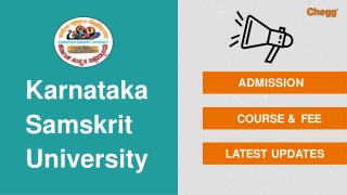 Karnataka Sanskrit University - [KSU], Chamarijpet