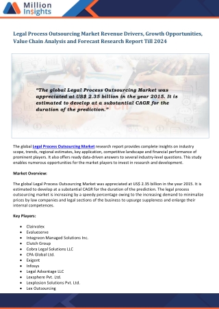 Legal Process Outsourcing Market