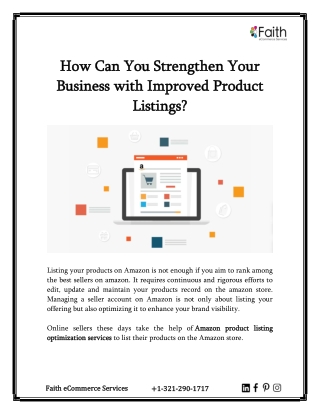 How Can You Strengthen Your Business with Improved Product Listings?