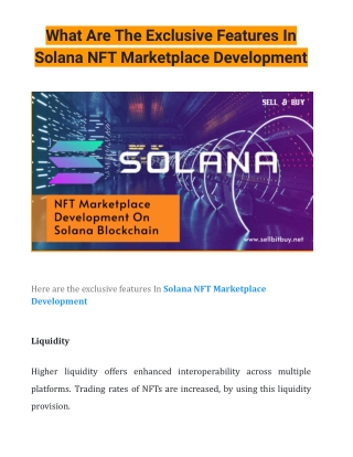 What-Are-The-Exclusive-Features-In-Solana-NFT-Marketplace-Development