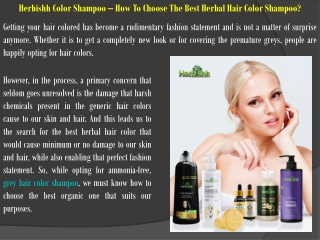 Choose The Best Herbal Hair Color Shampoo -  Herbishh