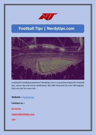 Football Tips | Nerdytips.com