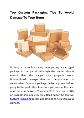 Top Custom Packaging Tips To Avoid Damage To Your Items