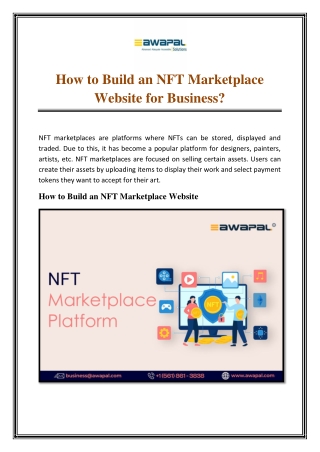 How to Build an NFT Marketplace Website for Business?