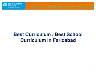 Best Curriculum / Best School Curriculum in Faridabad