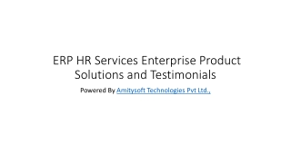 ERP HR Services Enterprise Product Solutions and Testimonials