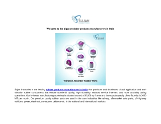 Custom rubber moulded products manufacturer in India-Sujan-industries