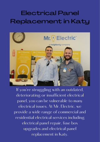 Electrical Panel Replacement in Katy